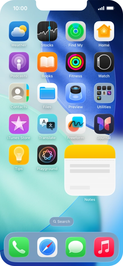 If you're using a Widget Stack: slide up or down on the stack to select the required widget.