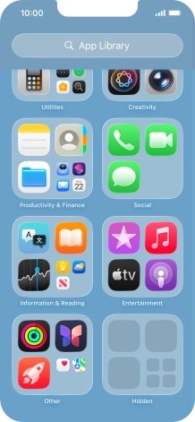The app is now placed in the Hidden folder in the App Library.