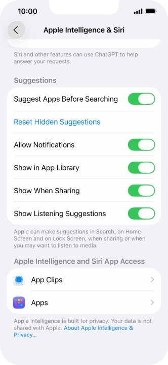 Press the required app.