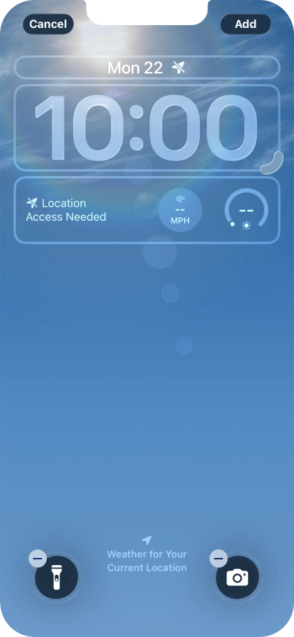 To customise the way the lock screen date is displayed, press the date widget and follow the instructions on the screen to select the required widget display mode.