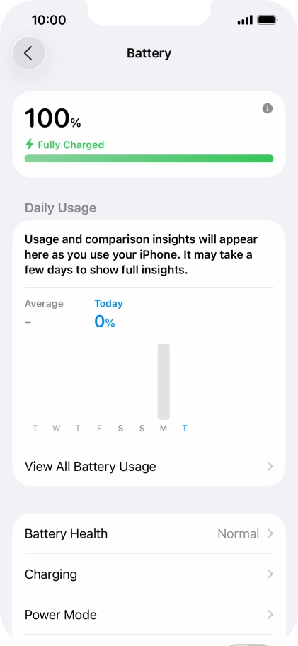 Press Power Mode.