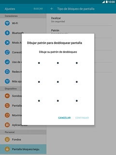 Pulsa un punto y arrástralo para unir por lo menos cuatro puntos.