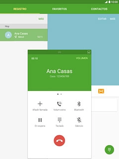 Pulsa el icono de finalizar llamadas.