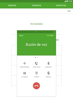 Pulsa el icono de finalizar llamadas para terminar la llamada.