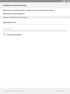Pulsa Contraseña e introduce la contraseña de tu cuenta de correo electrónico.