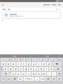 Introduce las primeras letras del contacto deseado.En la pantalla aparecen los contactos de la guía que coinciden con lo introducido.Pulsa el contacto deseado.Repite esta operación para añadir más destinatarios.