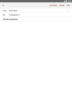 Pulsa en el campo de escritura.Escribe el texto de tu correo electrónico.
