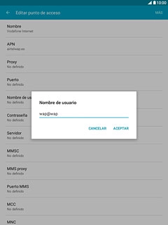 Introduce wap@wap y pulsa ACEPTAR.