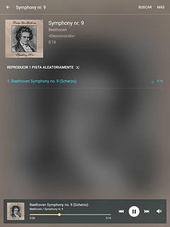 Pulsa la cubierta del álbum en la parte inferior de la pantalla.