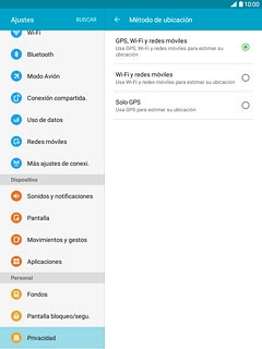 Pulsa GPS, Wi-Fi y redes móviles.