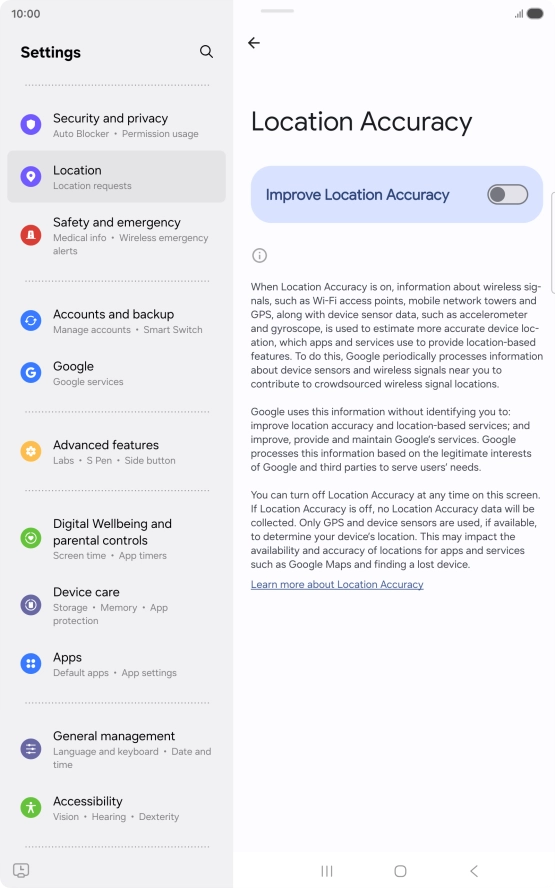 If you press the indicator next to 