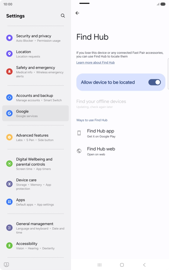 Press the Home key to return to the home screen.
