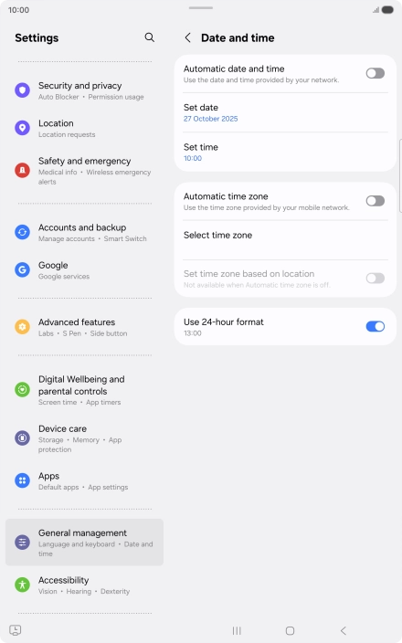 Press the indicator next to 
