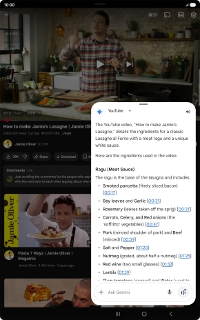 The answer from Gemini to your question is displayed.