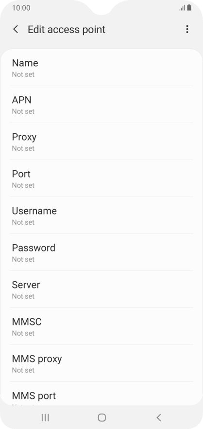 samsung galaxy a10 network settings