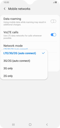 samsung galaxy a10 network settings