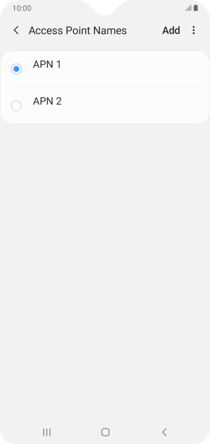 samsung galaxy a10 network settings