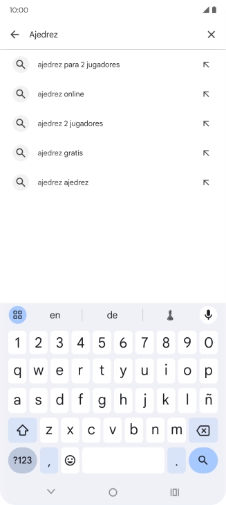Introduce el nombre del tema o de la app y pulsa el icono de búsqueda.