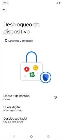 Pulsa Bloqueo de pantalla e introduce el código de seguridad extra que has creado anteriormente.