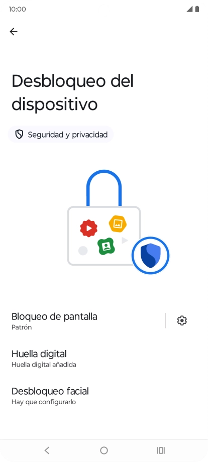 Pulsa Bloqueo de pantalla e introduce el código de seguridad extra que has creado anteriormente.