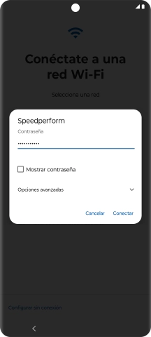 Introduce la contraseña de la red wifi y pulsa Conectar.