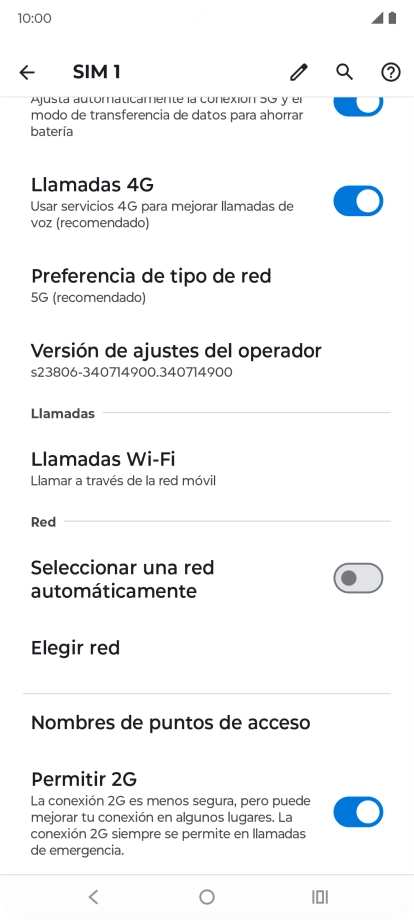 Pulsa el indicador junto a 