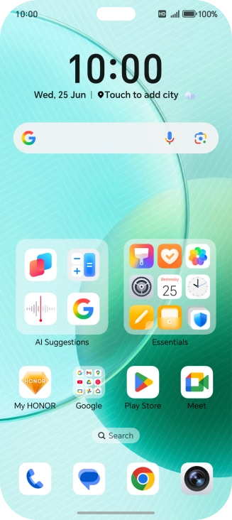 Press the settings icon.