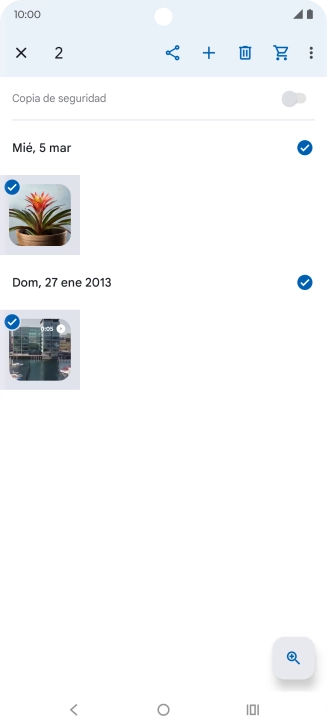 Pulsa el icono de compartir.