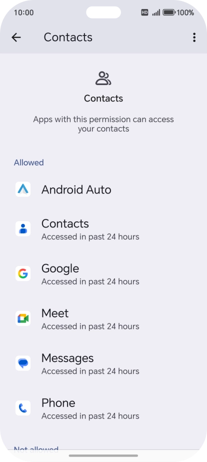 Press the required app.