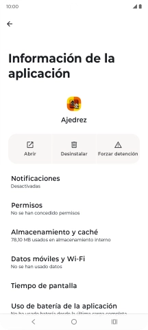 Pulsa Almacenamiento y caché.