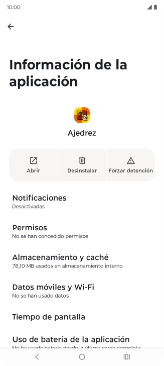 Pulsa Almacenamiento y caché.