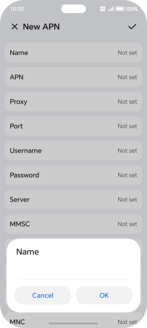 Key in Vodafone MMS and press OK.