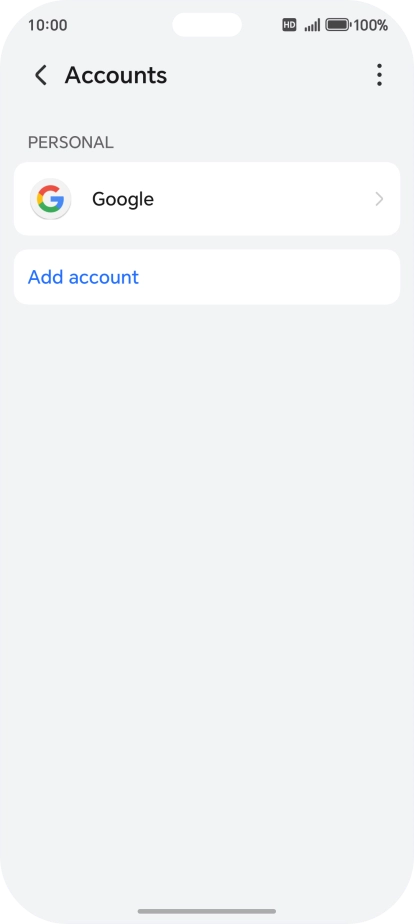 Press Add account.