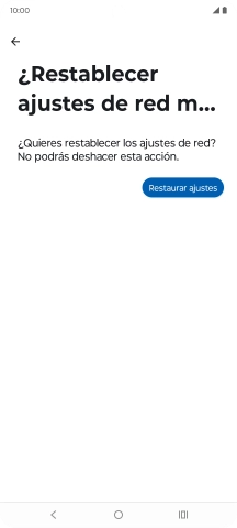 Pulsa Restaurar ajustes.