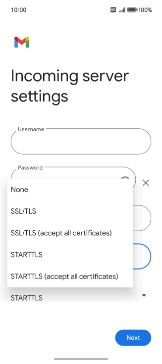 Press SSL/TLS.