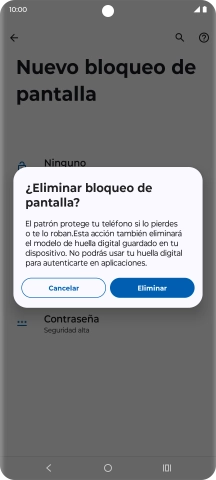 Pulsa Eliminar.