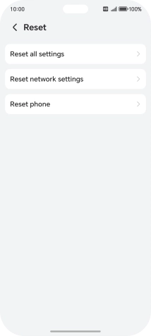 Press Reset network settings.