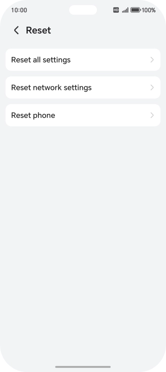 Press Reset network settings.