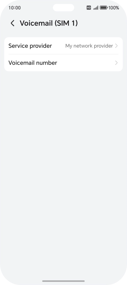 Press Voicemail number.
