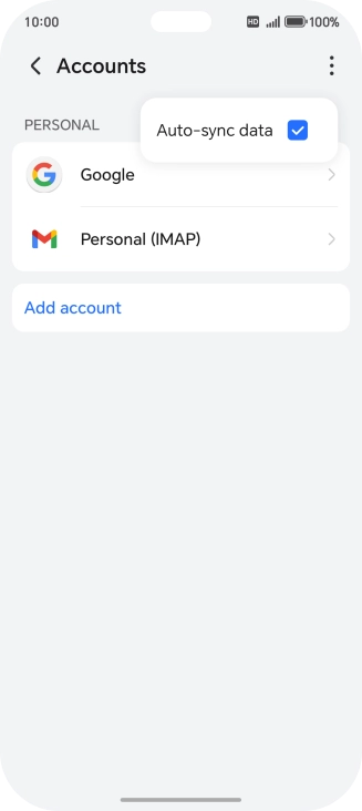 Press Auto-sync data to turn the function on or off.