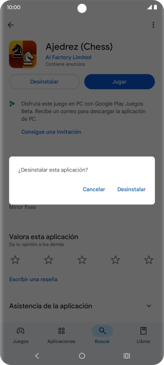 Pulsa Desinstalar.
