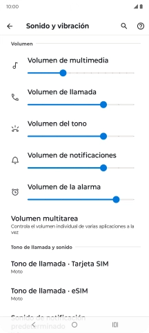 Pulsa Tono de llamada - Tarjeta SIM.