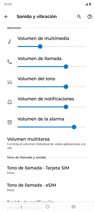 Pulsa Tono de llamada - Tarjeta SIM.