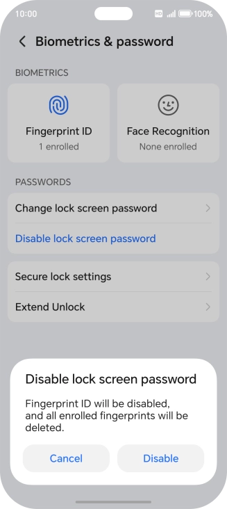 Press Disable.