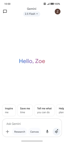 Press the profile icon.