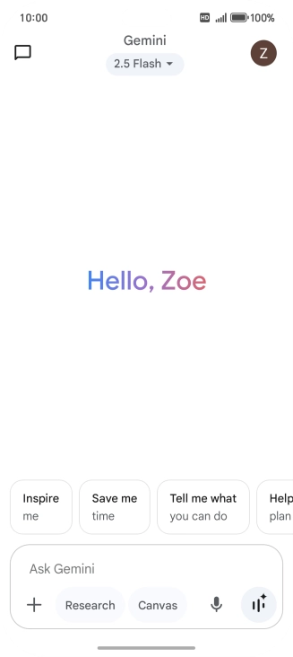 Press the profile icon.
