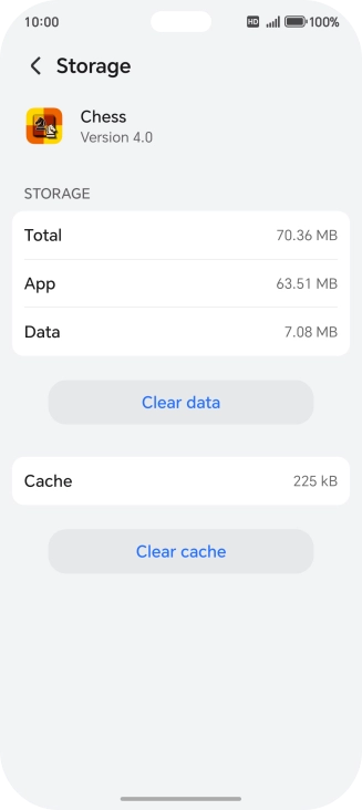 Press Clear cache.