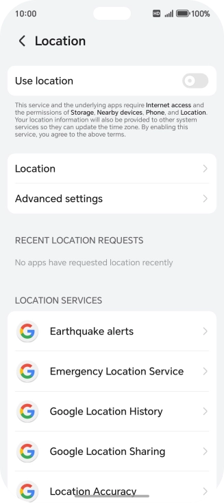 Press the indicator next to 