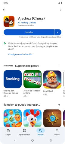 Pulsa Instalar y sigue las indicaciones de la pantalla para instalar la app.