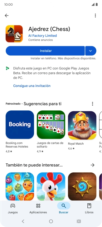 Pulsa Instalar y sigue las indicaciones de la pantalla para instalar la app.